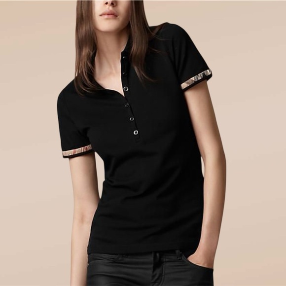 Vintage Burberry Brit Polo Shirt Top - Picture 1 of 1